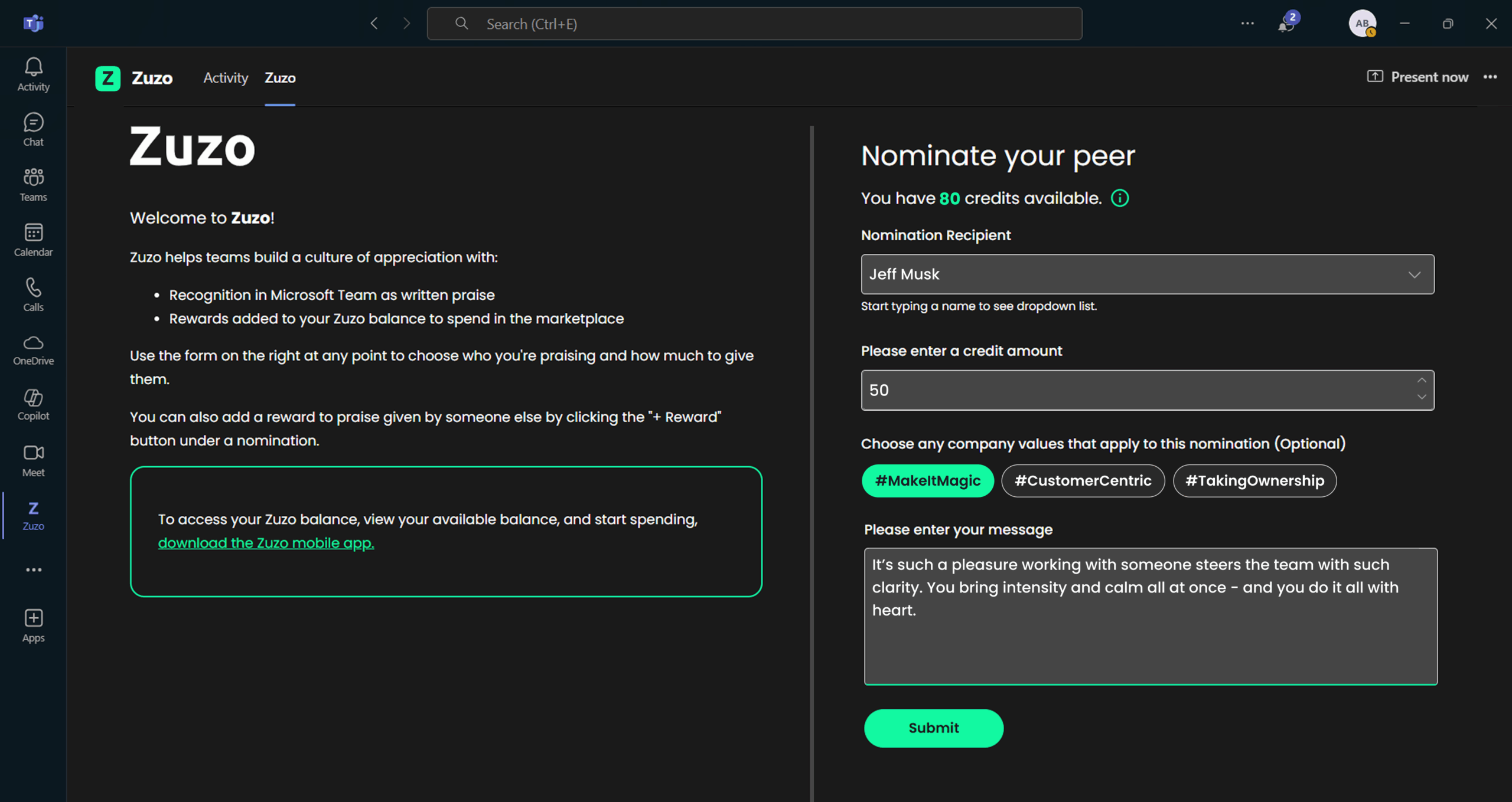 1. Make a Nomination